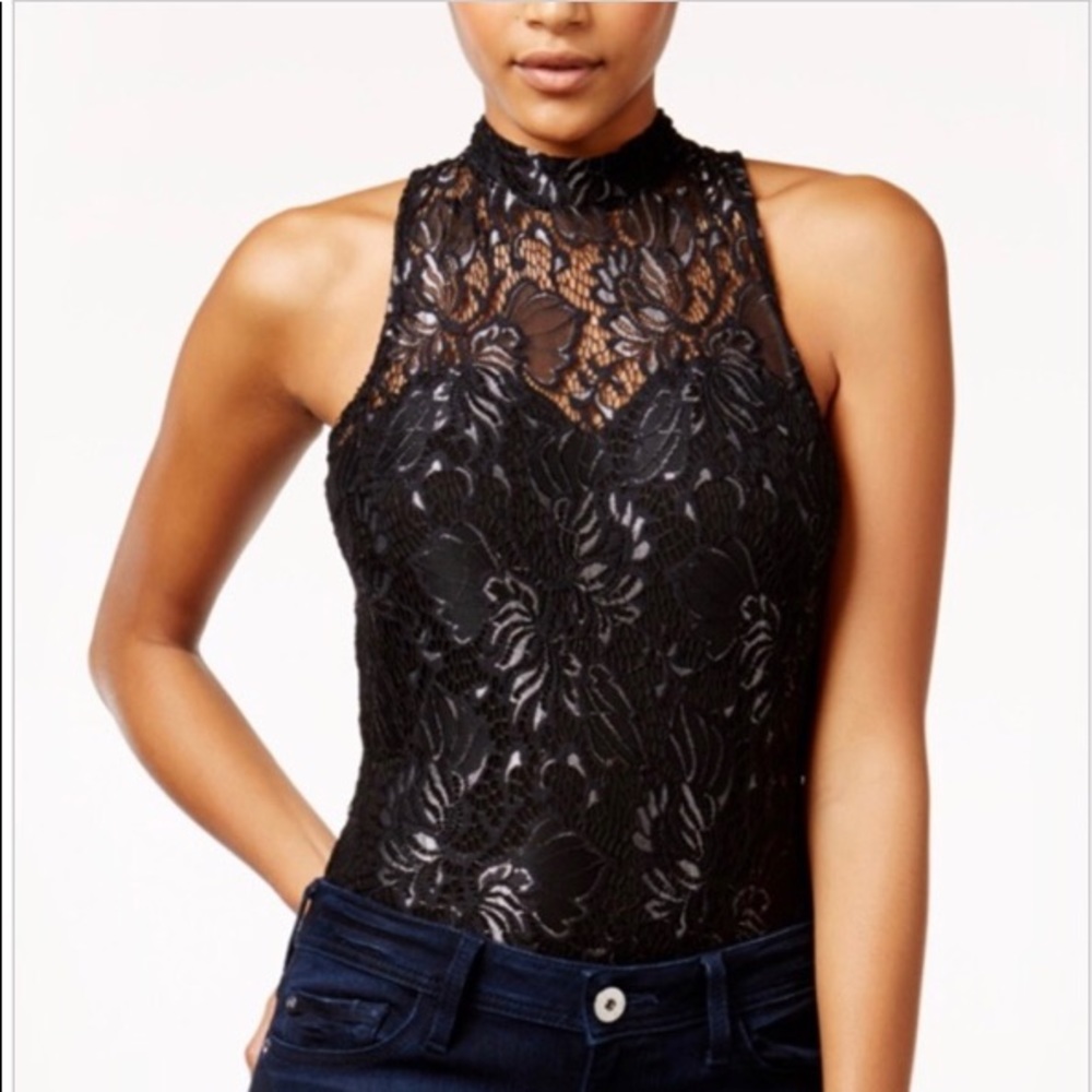 Lace bodysuit Silver accents